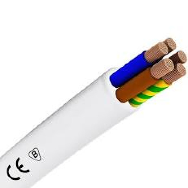 Cable OWY 5x4mm2 700V white